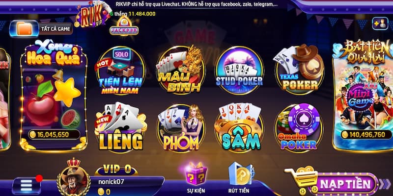 Giới thiệu về phỏm Rikvip và sức hút đặc biệt trong giới game thủ